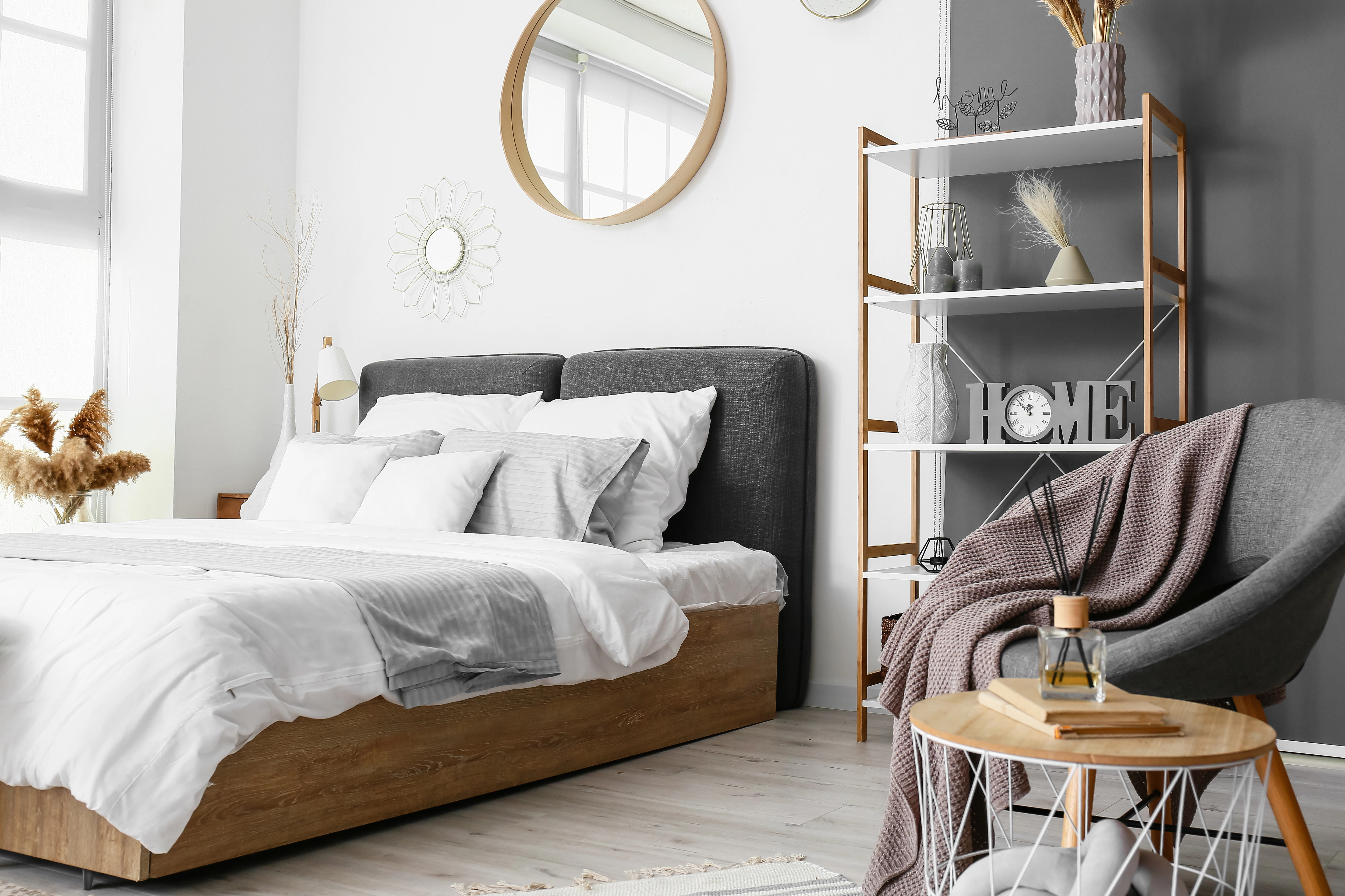 Gray & Gold Bedroom